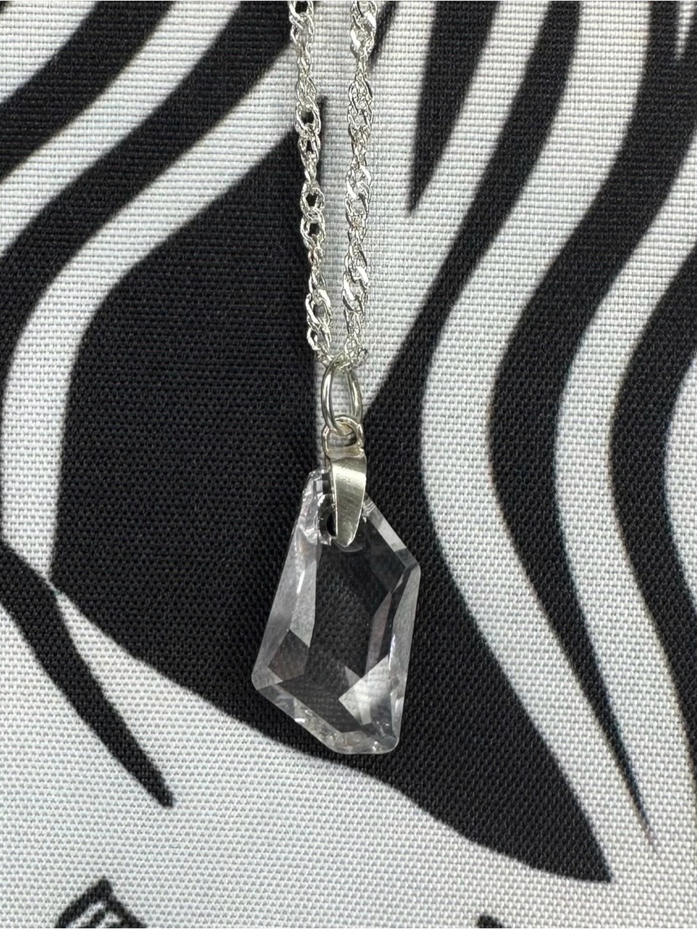 Swarovski Crystal Pendant Necklace - Crystal Clear